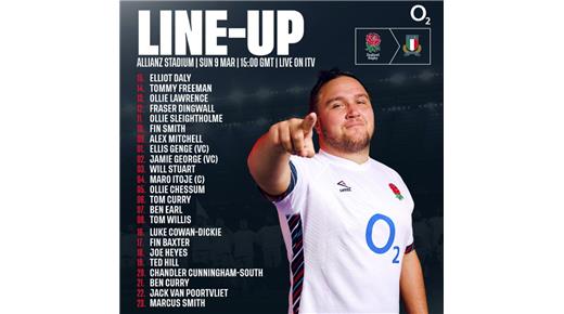 Steve Borthwick realizará tres cambios con respecto al último partido vs Escocia. De esa forma la formación de Inglaterra ante Italia sera de la siguiente manera: